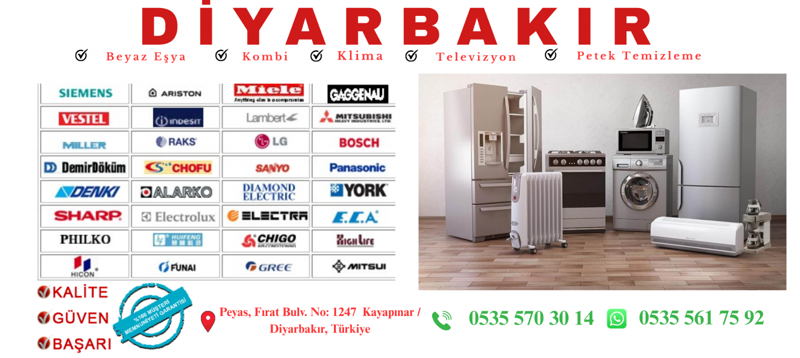 Diyarbakır Beyaz Eşya Servisi